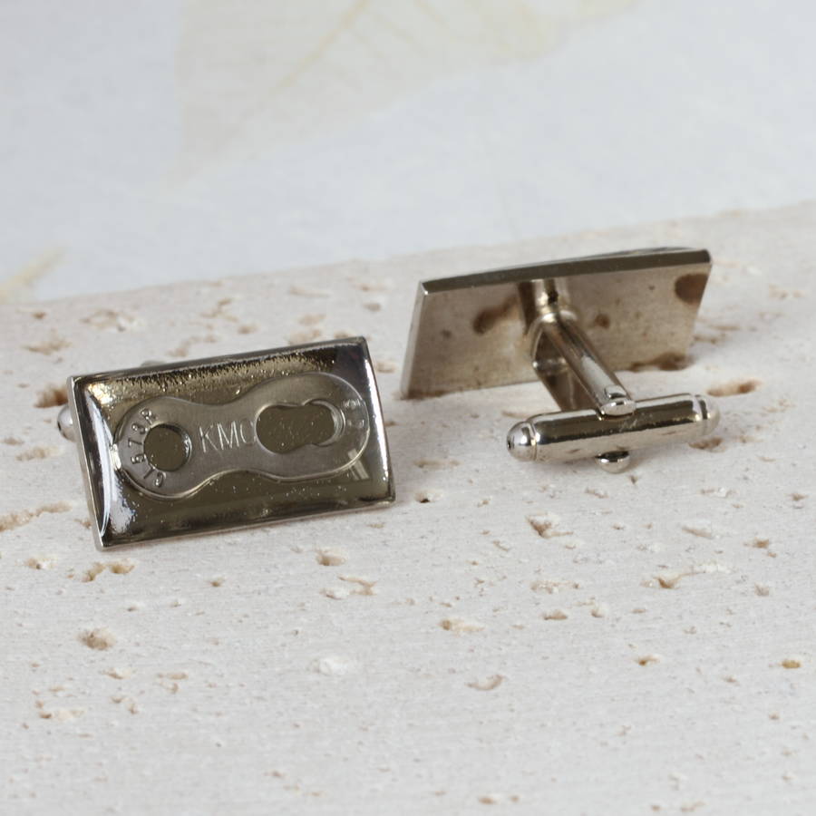 bike chain cufflinks