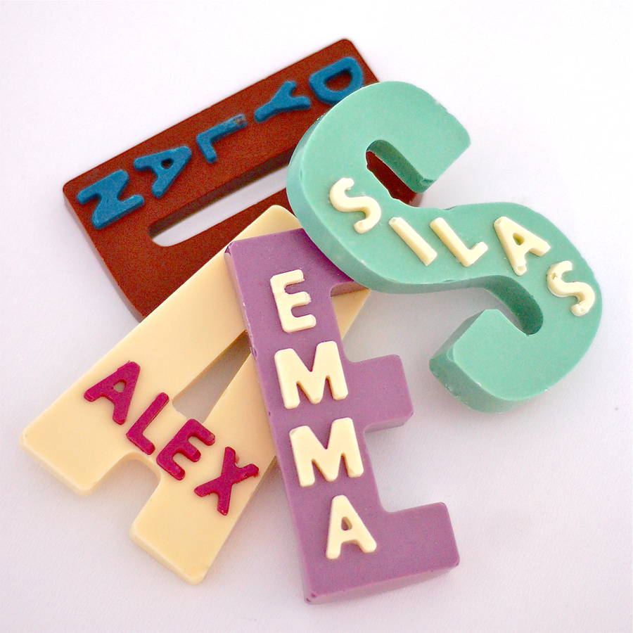 personalised chocolate letters by fingerprints gifts personalised chocolate letters by fingerprints gifts