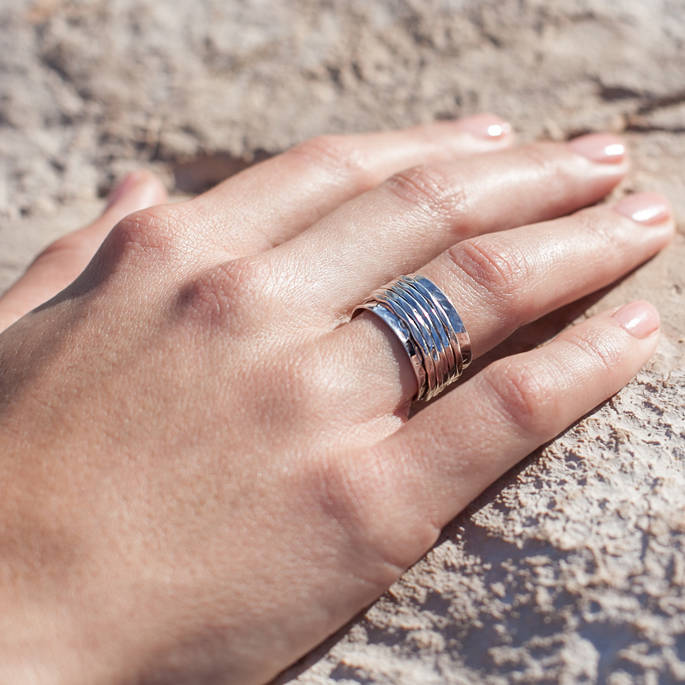 fine band spinning ring by charlotte's web jewellery