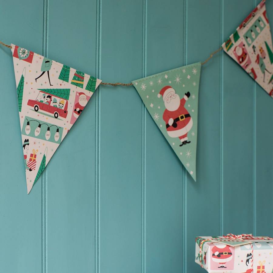 Festive Christmas Paper Bunting By Berylune Notonthehighstreet