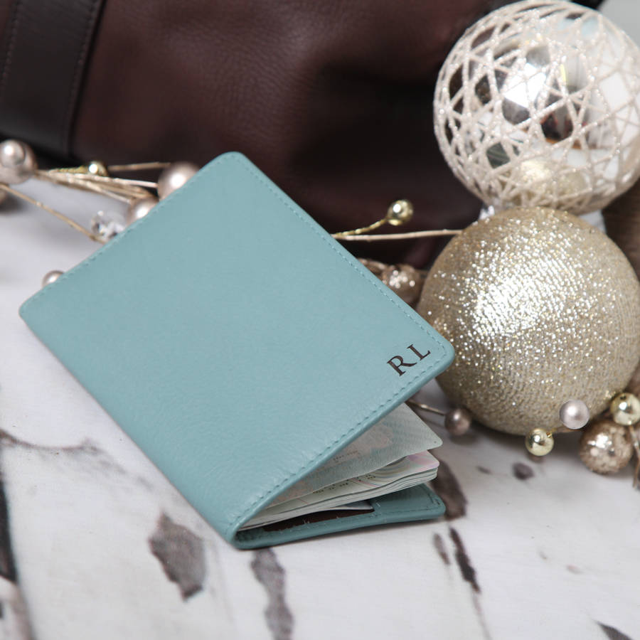 personalised leather passport holder by nv london calcutta