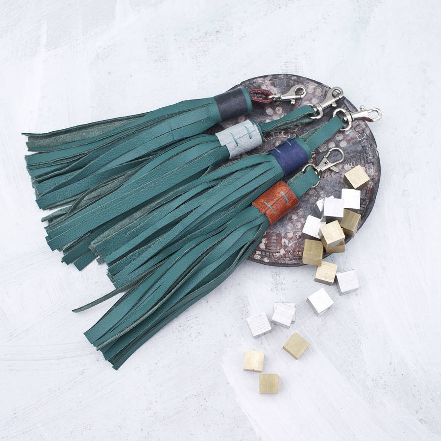 handmade leather tassel by swag and tassel