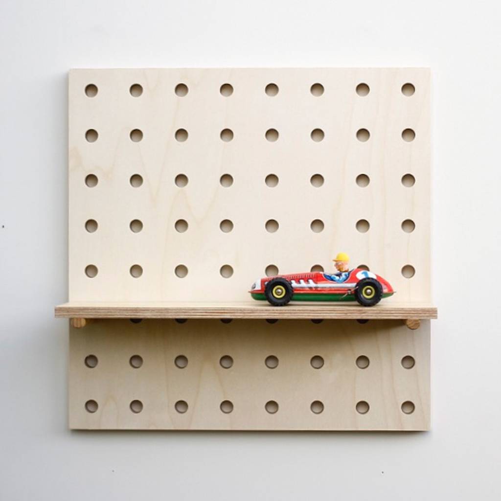 pegboard shelving system by housekeeping