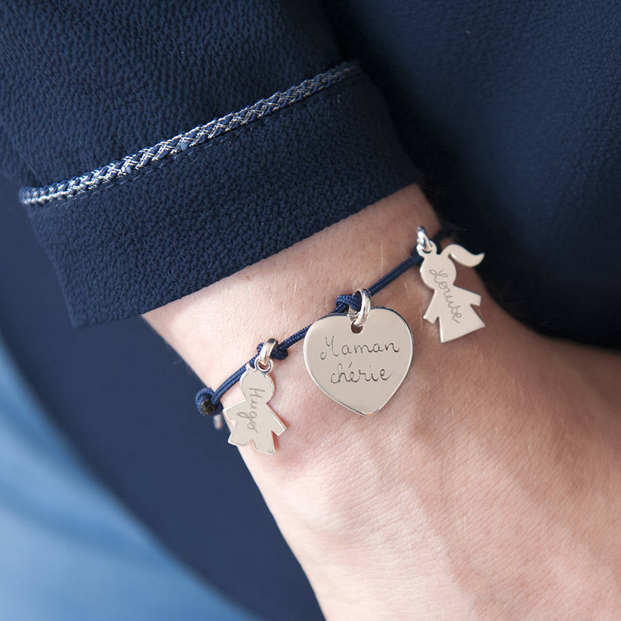 personalised family charm bracelet by merci maman