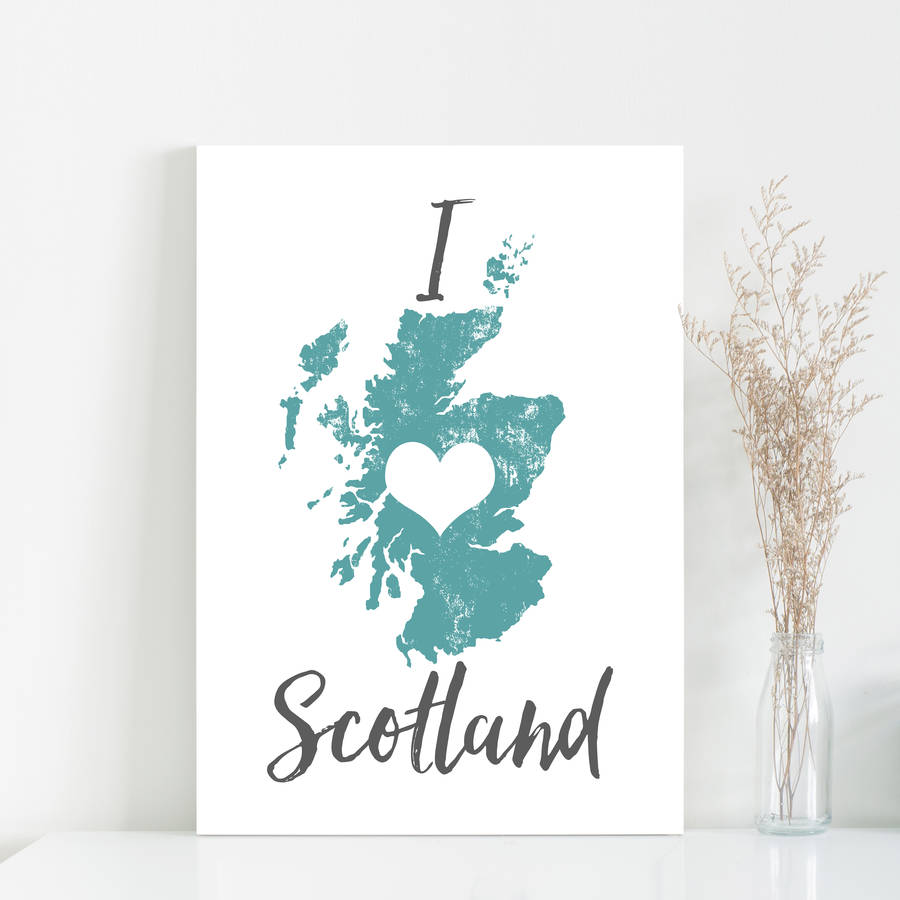 'i love scotland' map print by paperpaper