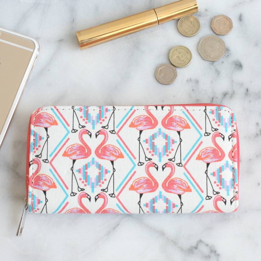 tropical flamingo purse wallet by magpie living