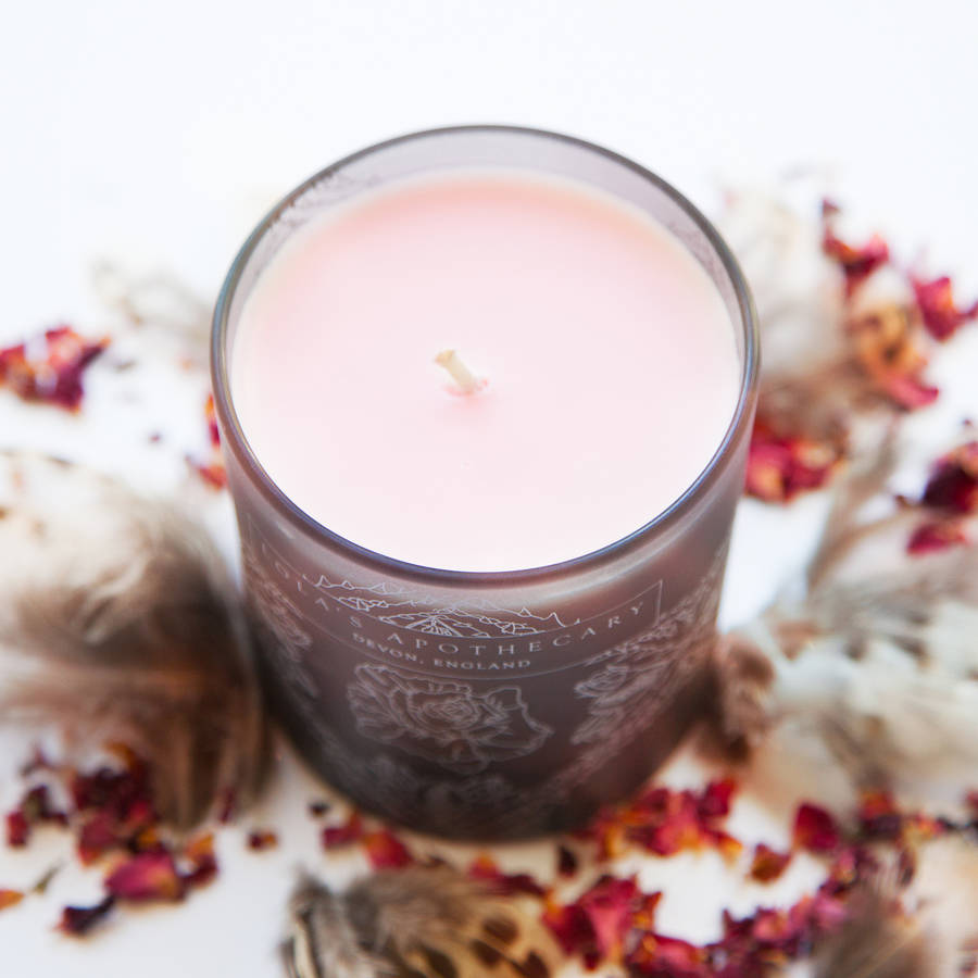 delicate romance naturally fragrant candle by lola's apothecary