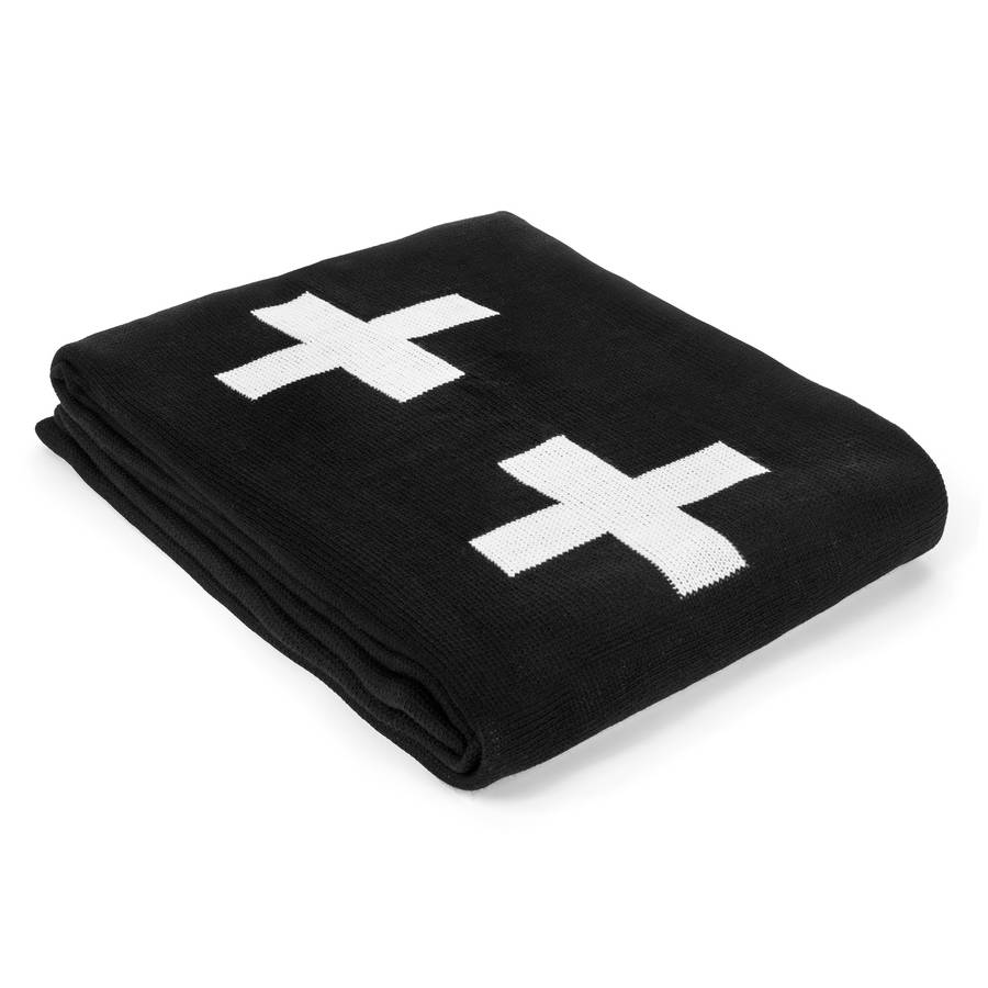 reversible swiss cross blanket by lullabuy
