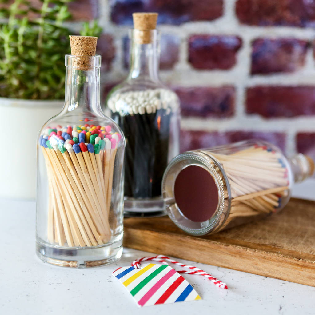 bottle of luxury matches by berylune