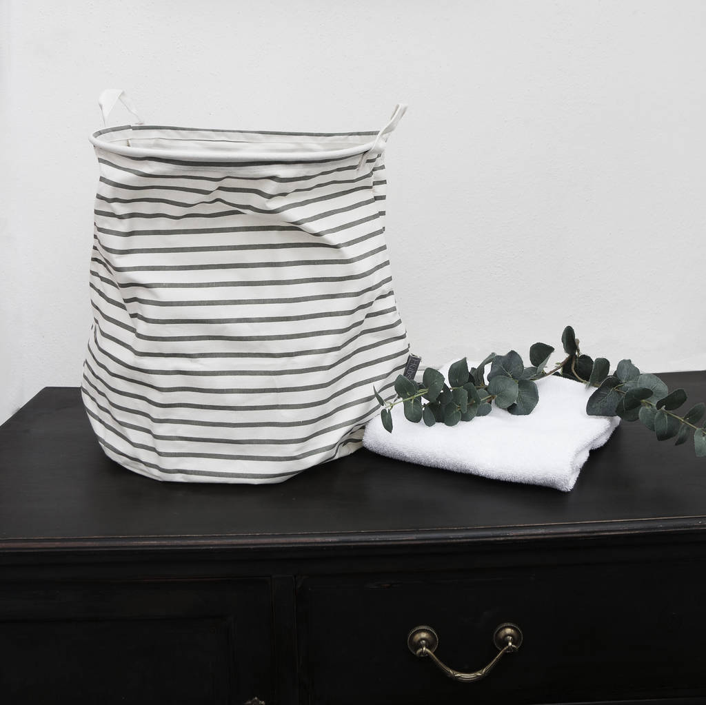 cotton laundry basket by peastyle