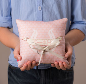 wedding ring pillows | notonthehighstreet.com
