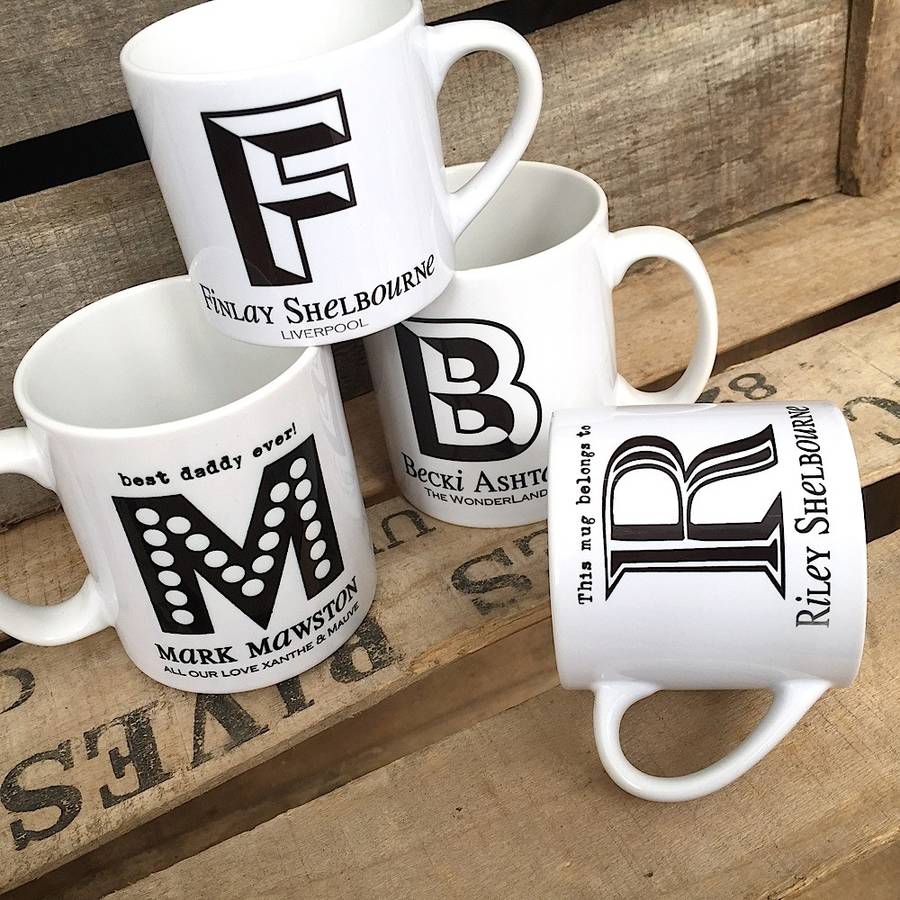 Personalised Monogram Initial Mug By Lovehart Notonthehighstreet Com