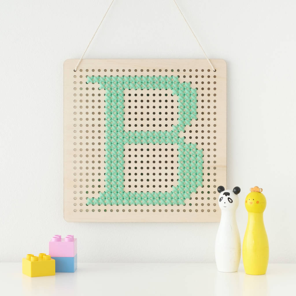cross stitch pegboard kit by cotton clara
