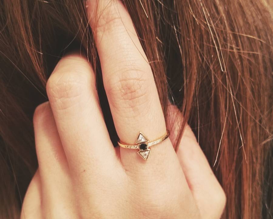minimalist geometric ring by staxx