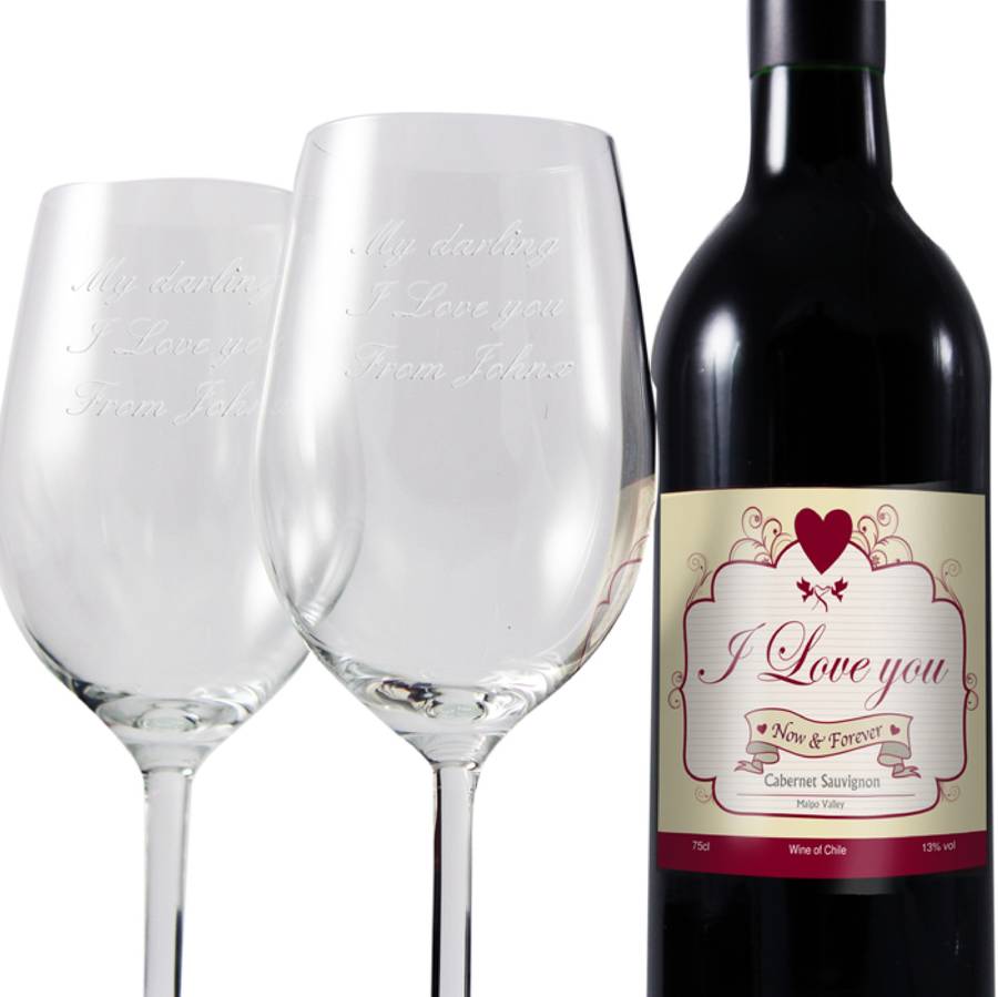 personalised red wine gift set by sassy bloom as seen on tv