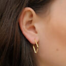 Diamond Shape Hoop Earrings By Marion Made Jewellery