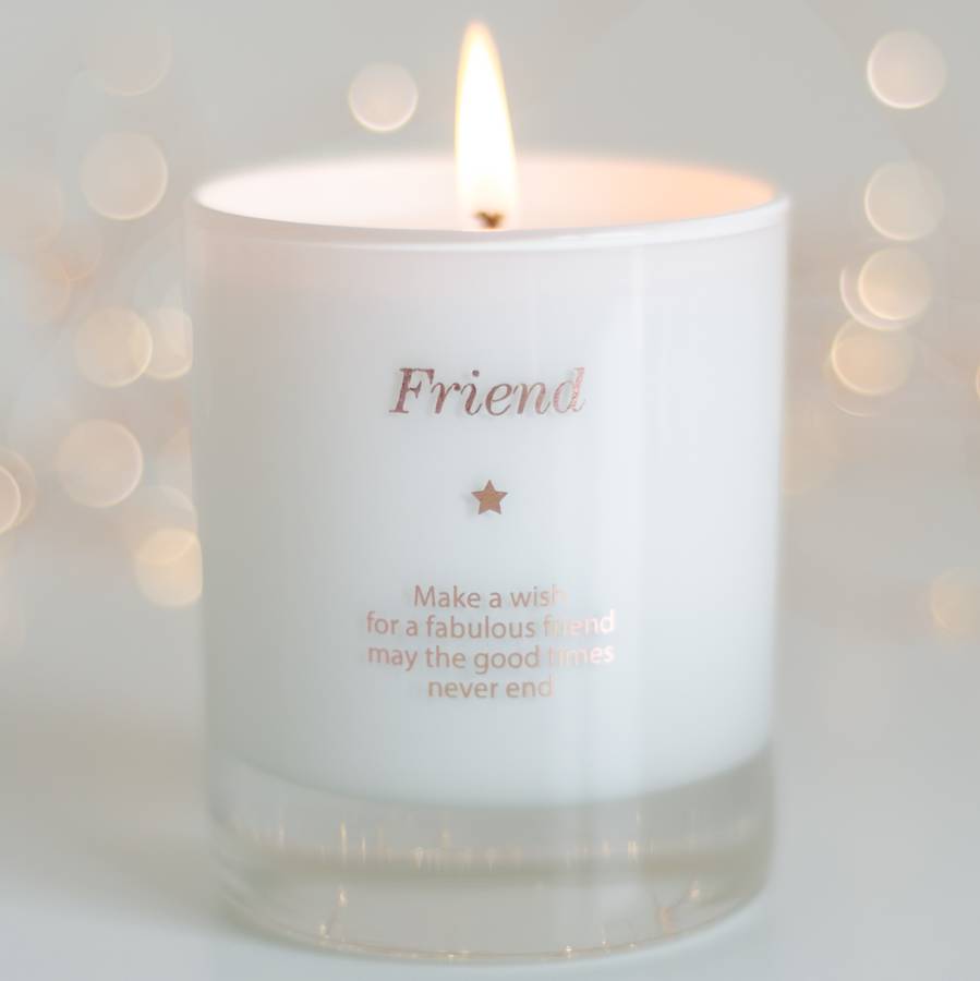 friendship scented candle by make a wish candle company