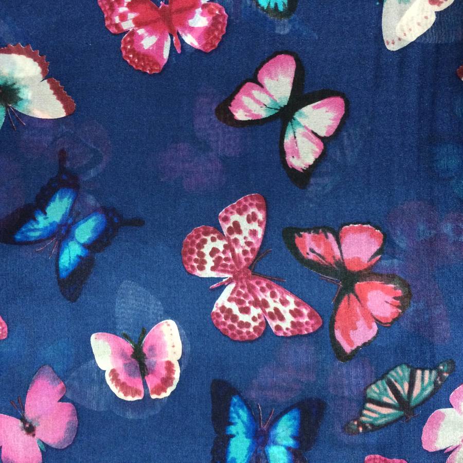 large 'butterflies' pure silk scarf by wonderland boutique