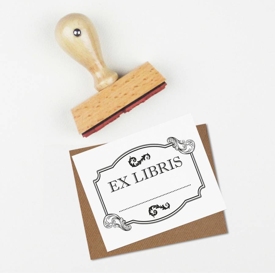 'ex libris' book stamp by ink & ocean
