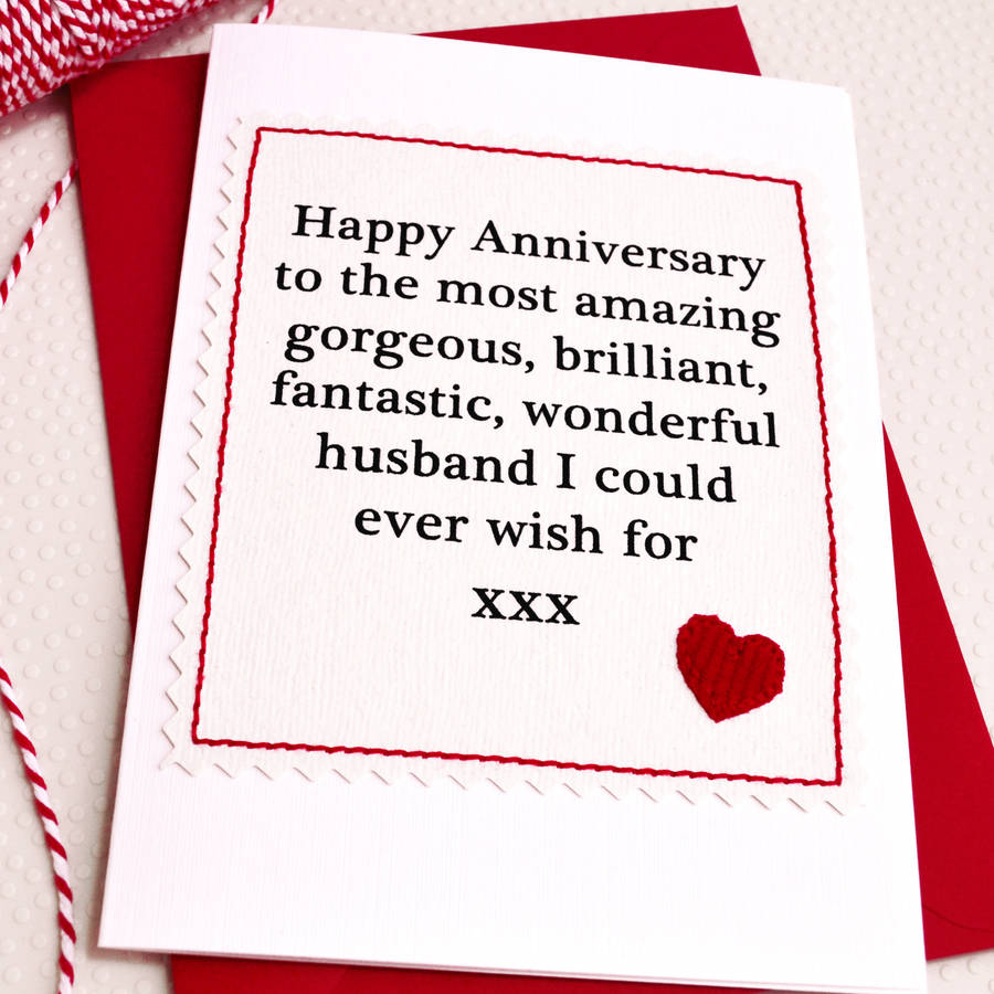 Husband Boyfriend Handmade Anniversary Card By Jenny Arnott Cards 