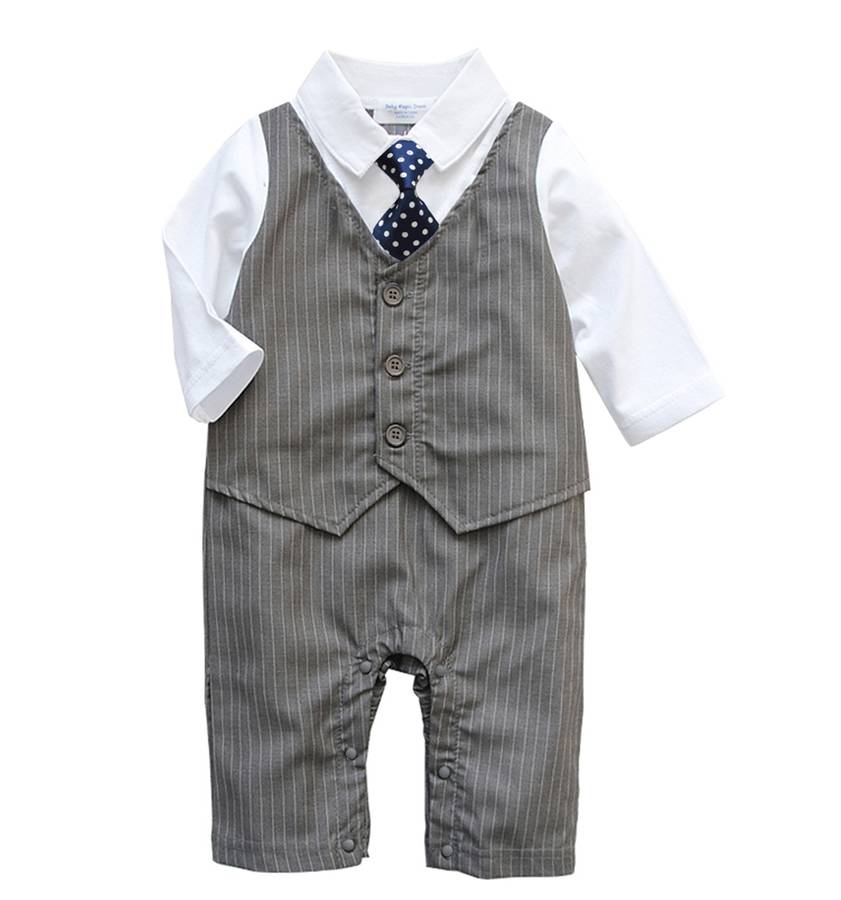 baby page boy's 1pc outfit suit with tie by baby magic dress