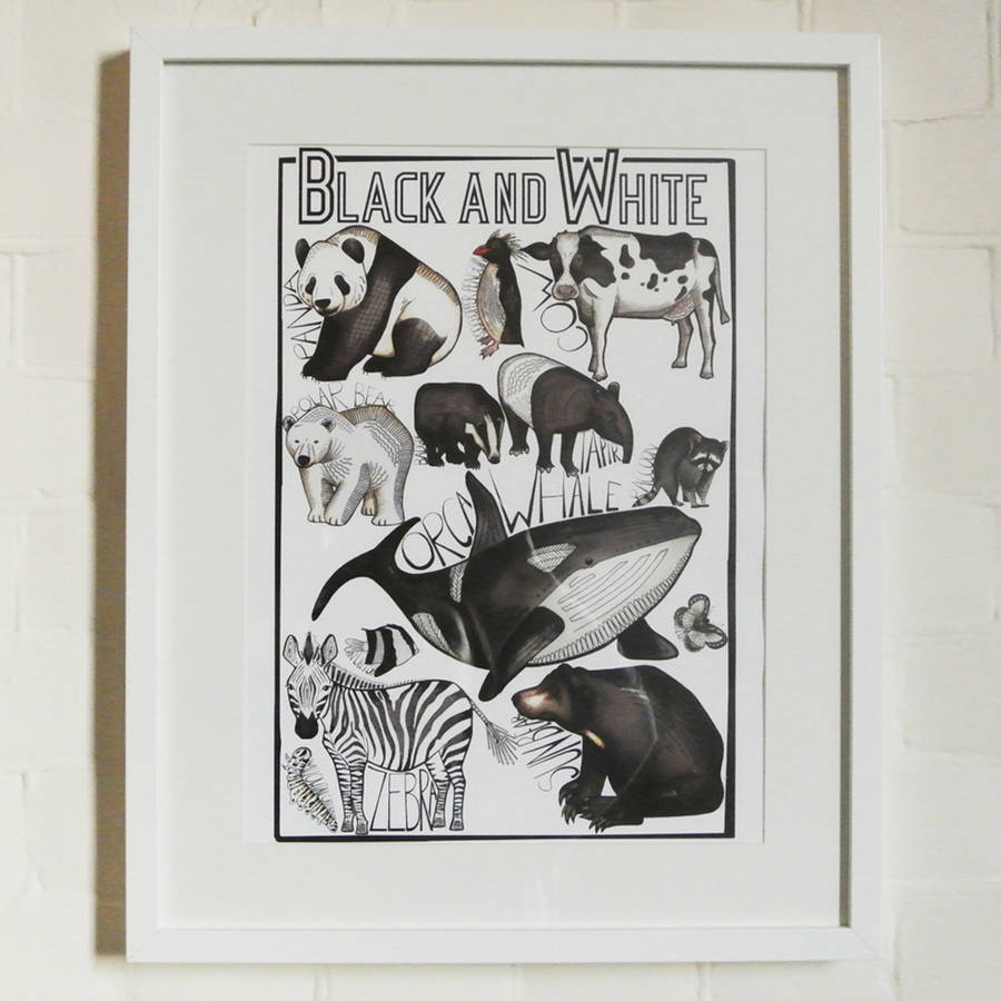black and white animal print by bexiekimdesign