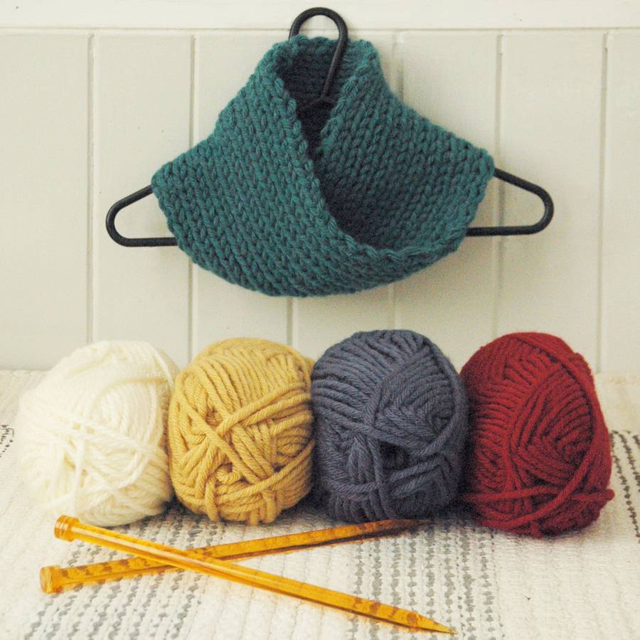 chunky scarf 'learn to knit' kit by charlie&hannah