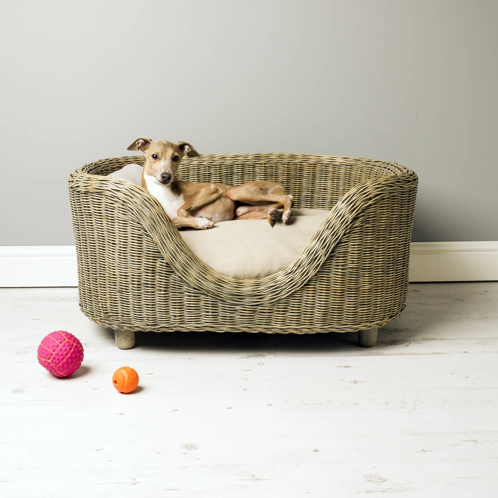 charley chau raised oval rattan pet bed by charley chau