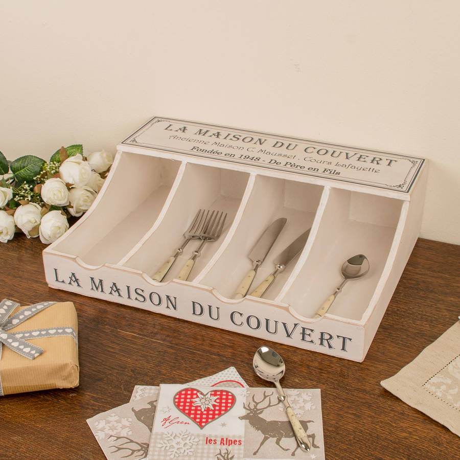 french style tabletop cutlery storage tray by dibor