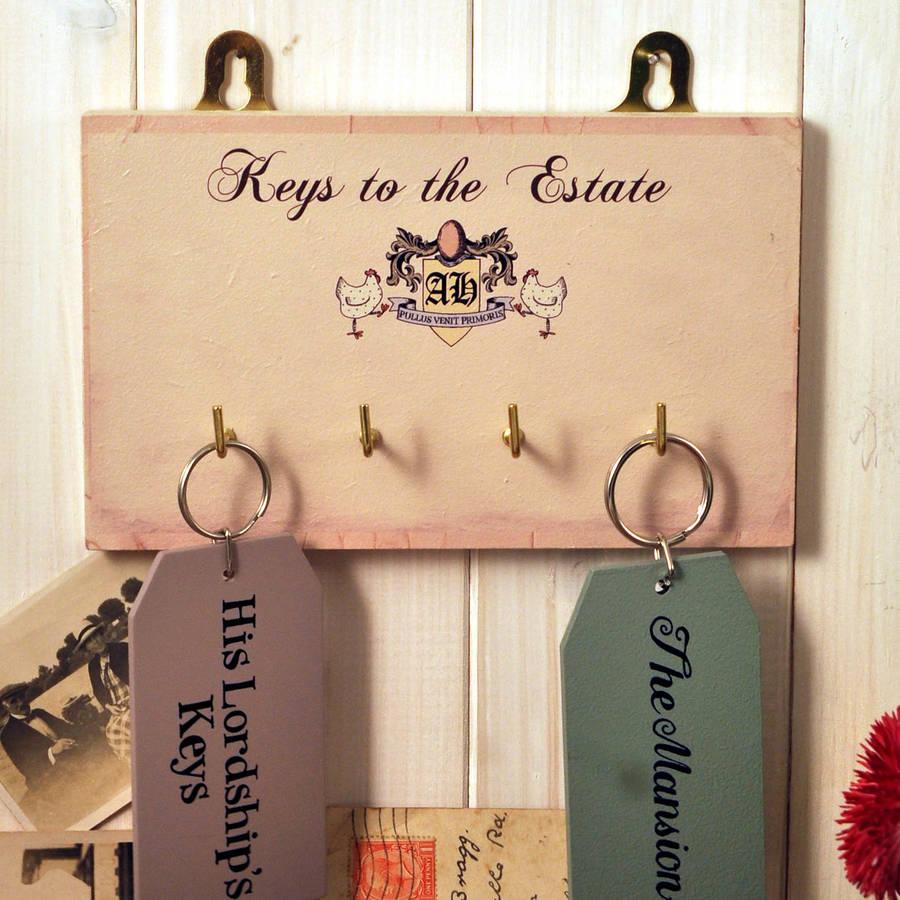 key rack 'keys to the estate' by angelic hen