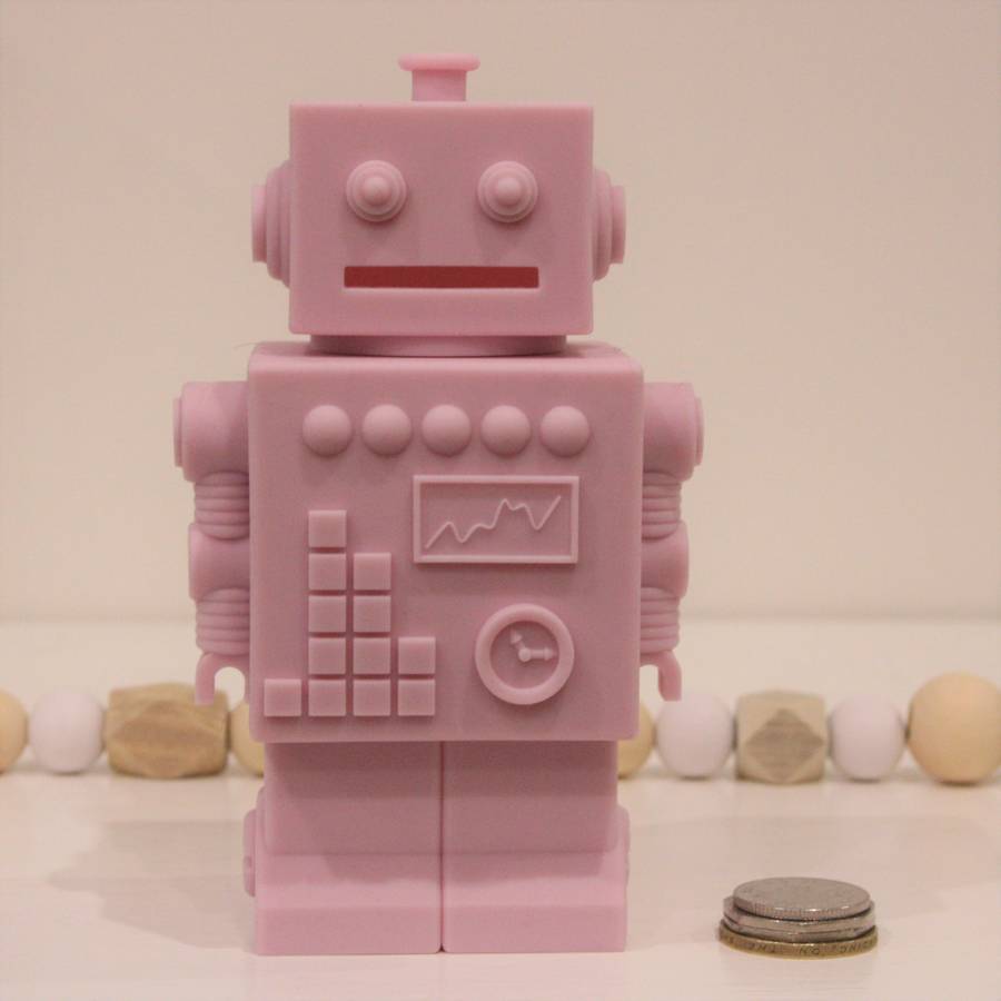 robot silicone money box by søren's house