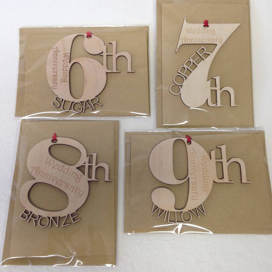 wedding anniversary meaning card by hickory dickory designs