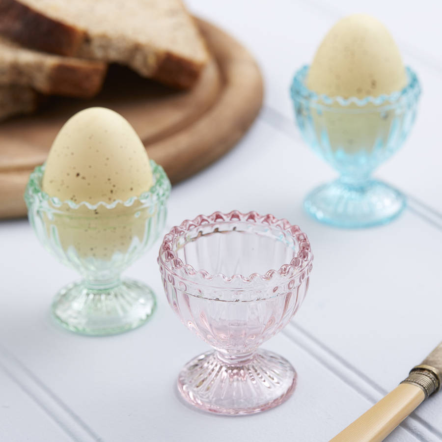 glass egg cups by the chicken and the egg