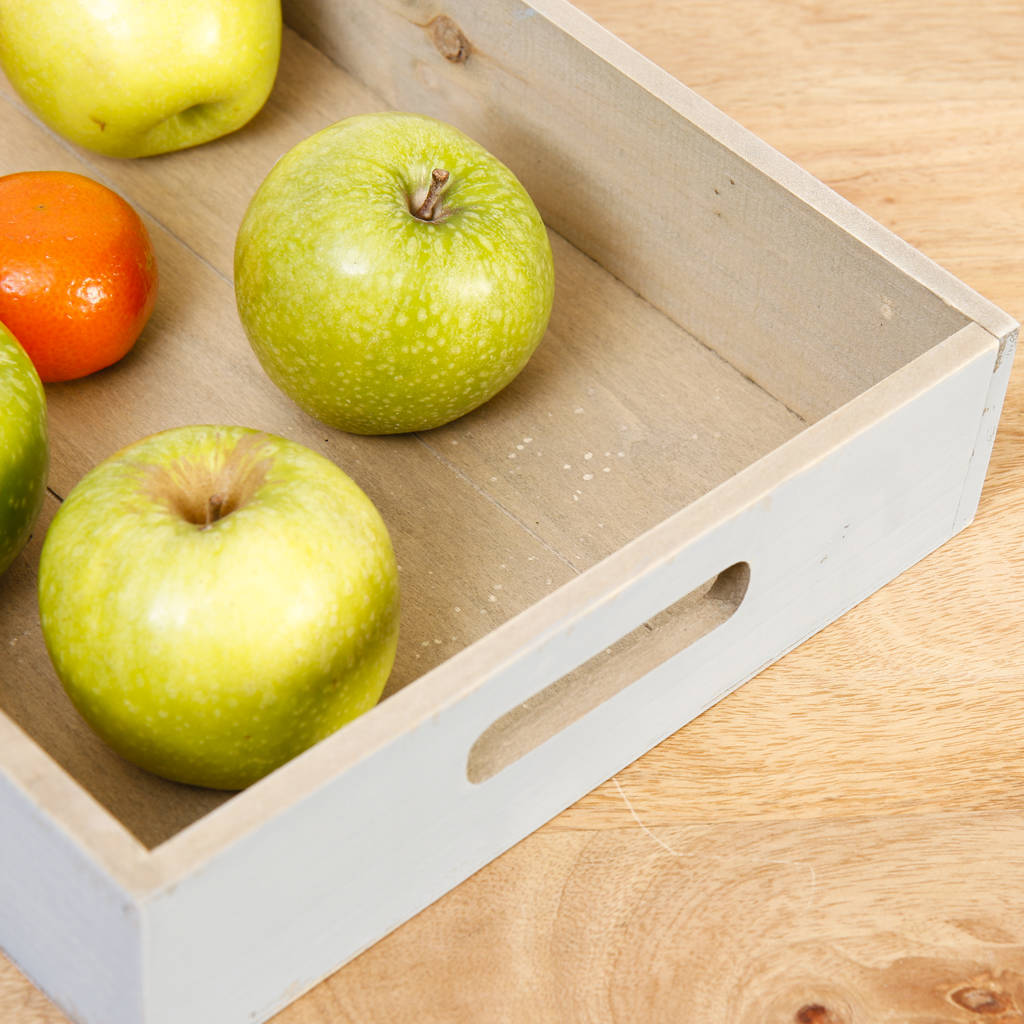 farmhouse blue country kitchen fruit tray by dibor