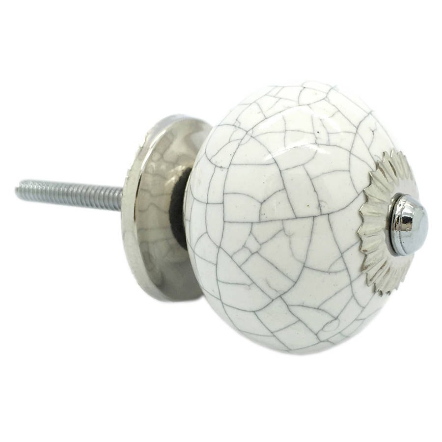 white round crackle cupboard door knob drawer handle by g decor