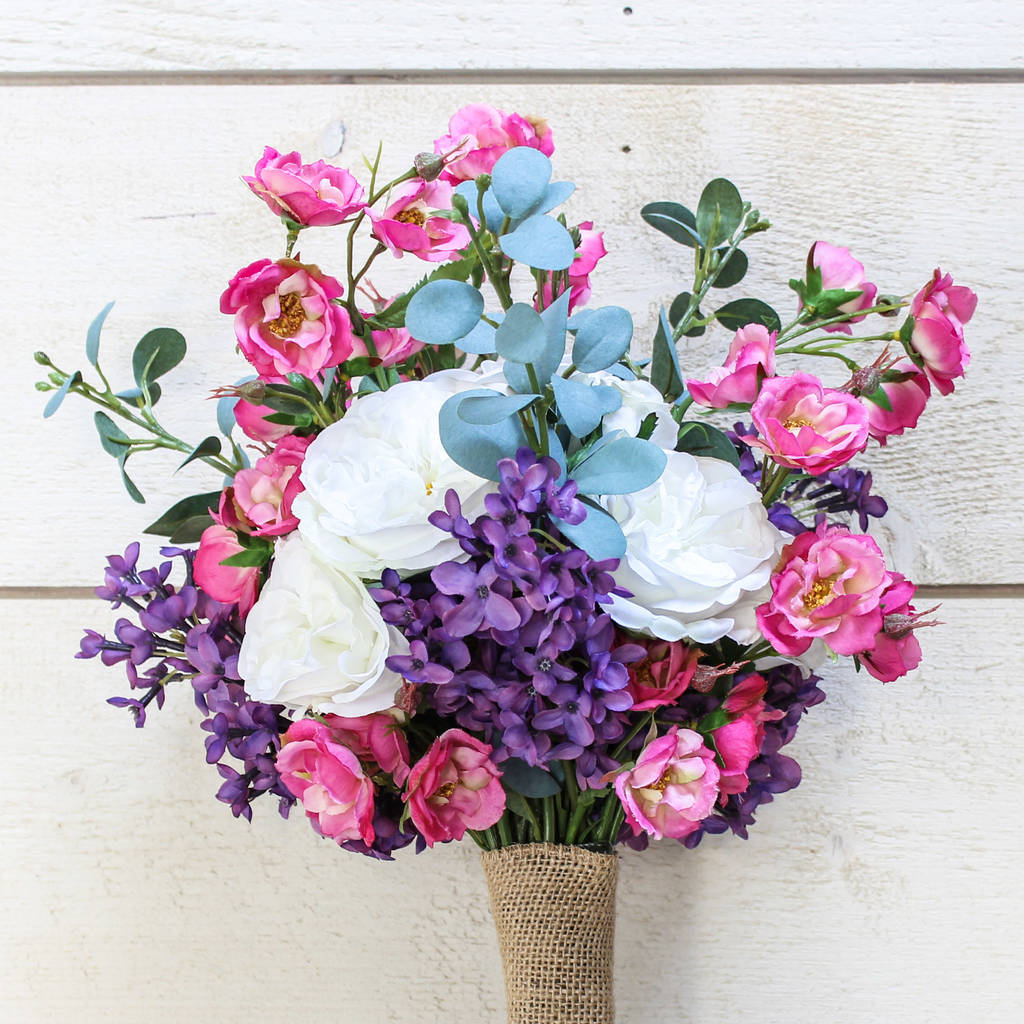 the ruby artificial flower bridal bouquet by the artificial florist