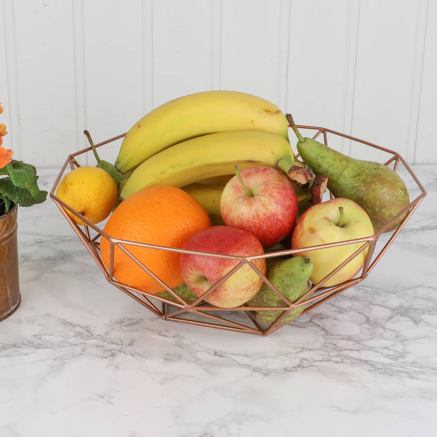 set of two copper and black geometric baskets by dibor