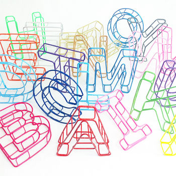 Colourful Freestanding Wire Alphabet Letters