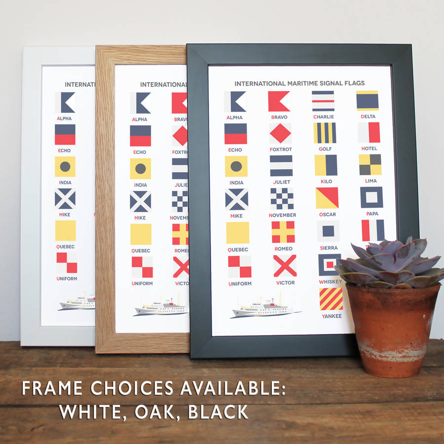 maritime signal flags alphabet print by tabitha mary