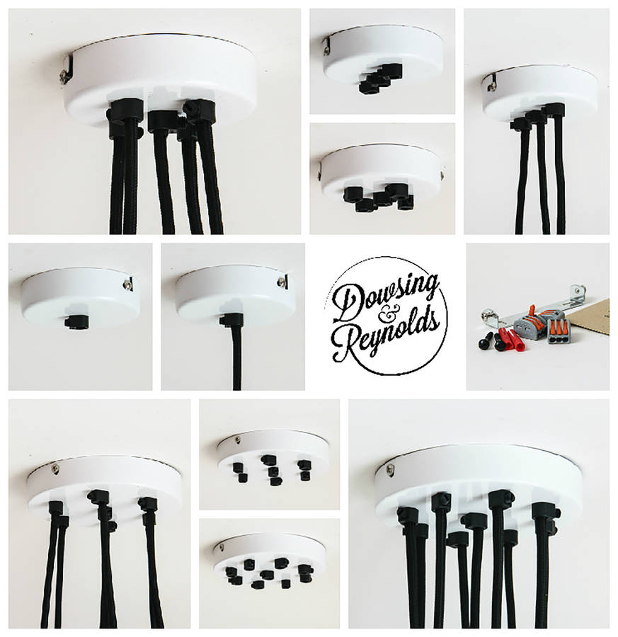 multi outlet ceiling rose for fabric cable by dowsing & reynolds