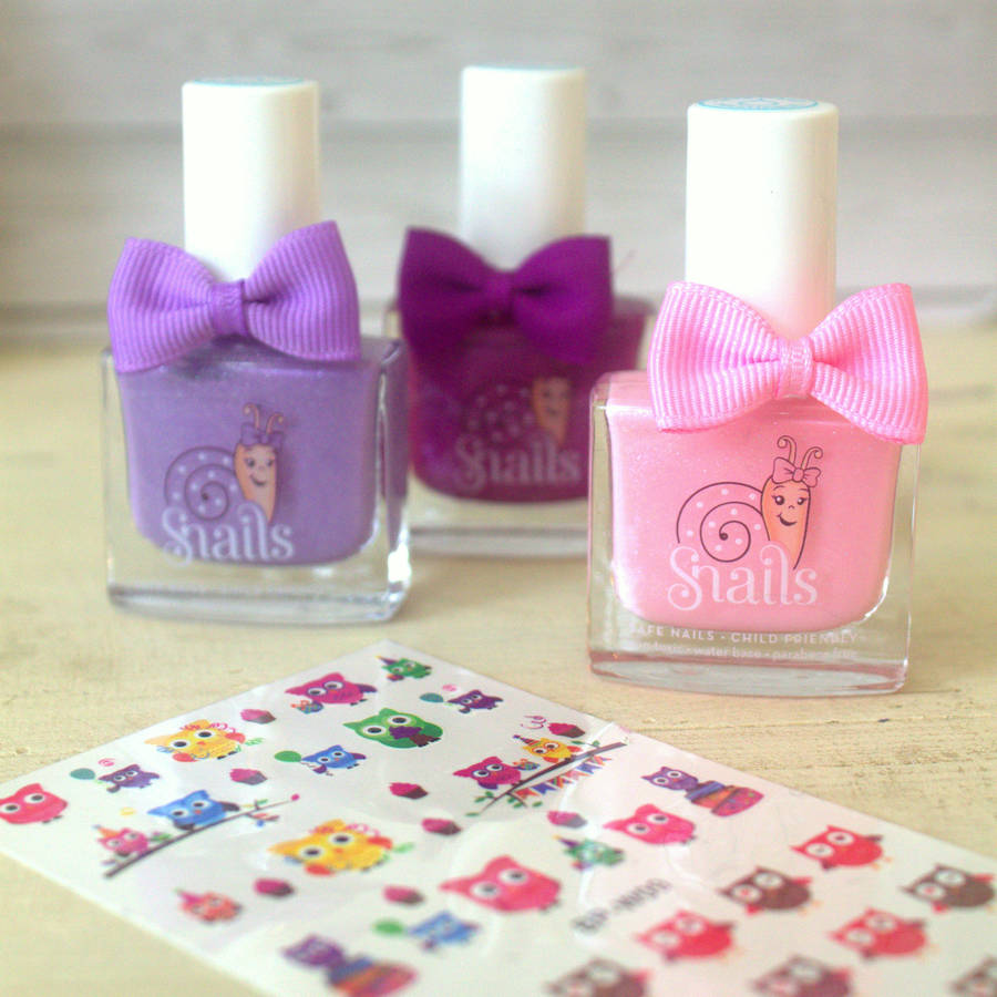 childrens' nail polish and nail sticker set by little ella james