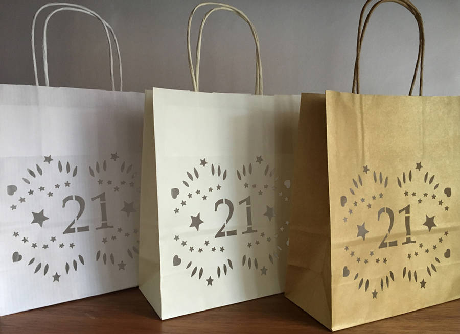 21st birthday luminaria bags by baloolah bunting