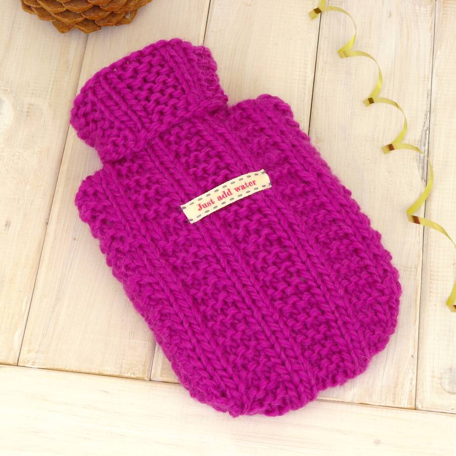 personalised mini hot water bottle and cover by chi chi moi