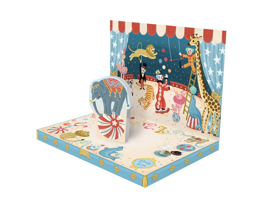 circus adventure music box card by my design co.