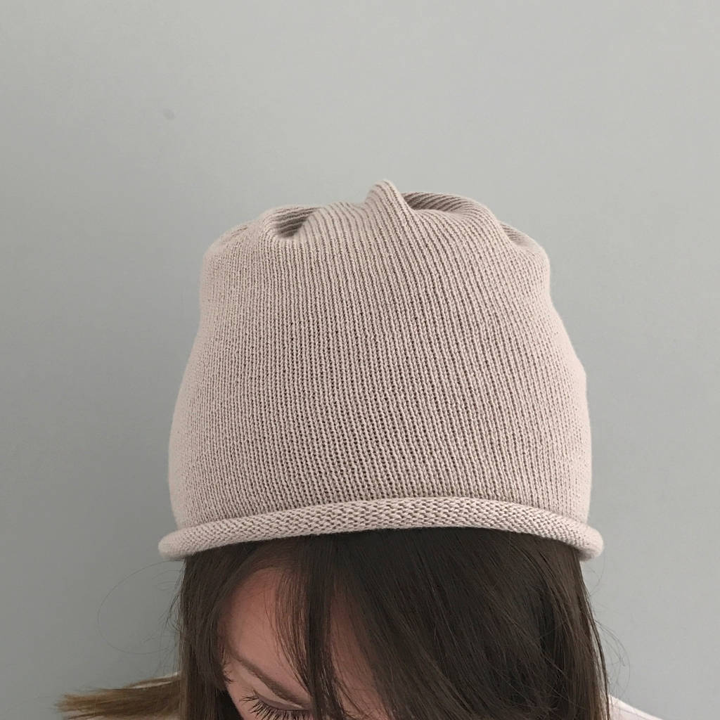 ladies cotton slouch beanie by little knitted stars