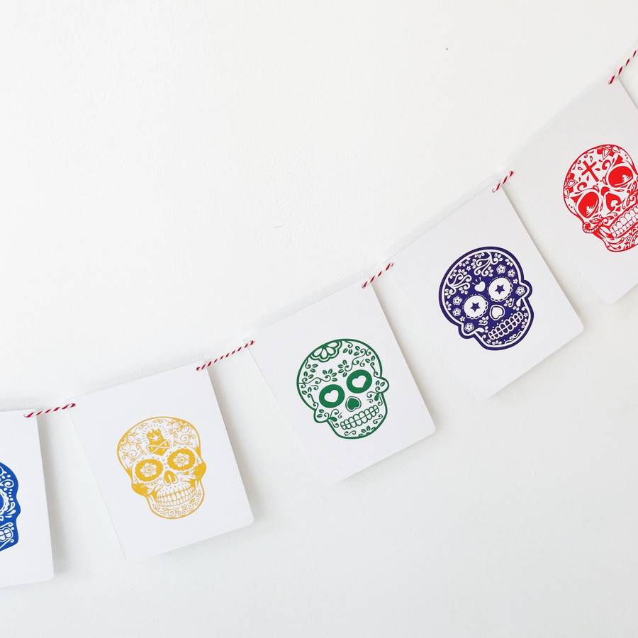 Day Of The Dead Bunting By Daisyley Designs Notonthehighstreet