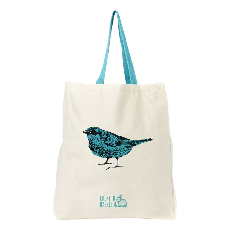 bird canvas tote bag by cherith harrison