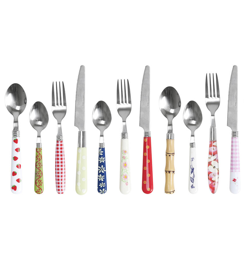eclectic mix and match cutlery set by i love retro