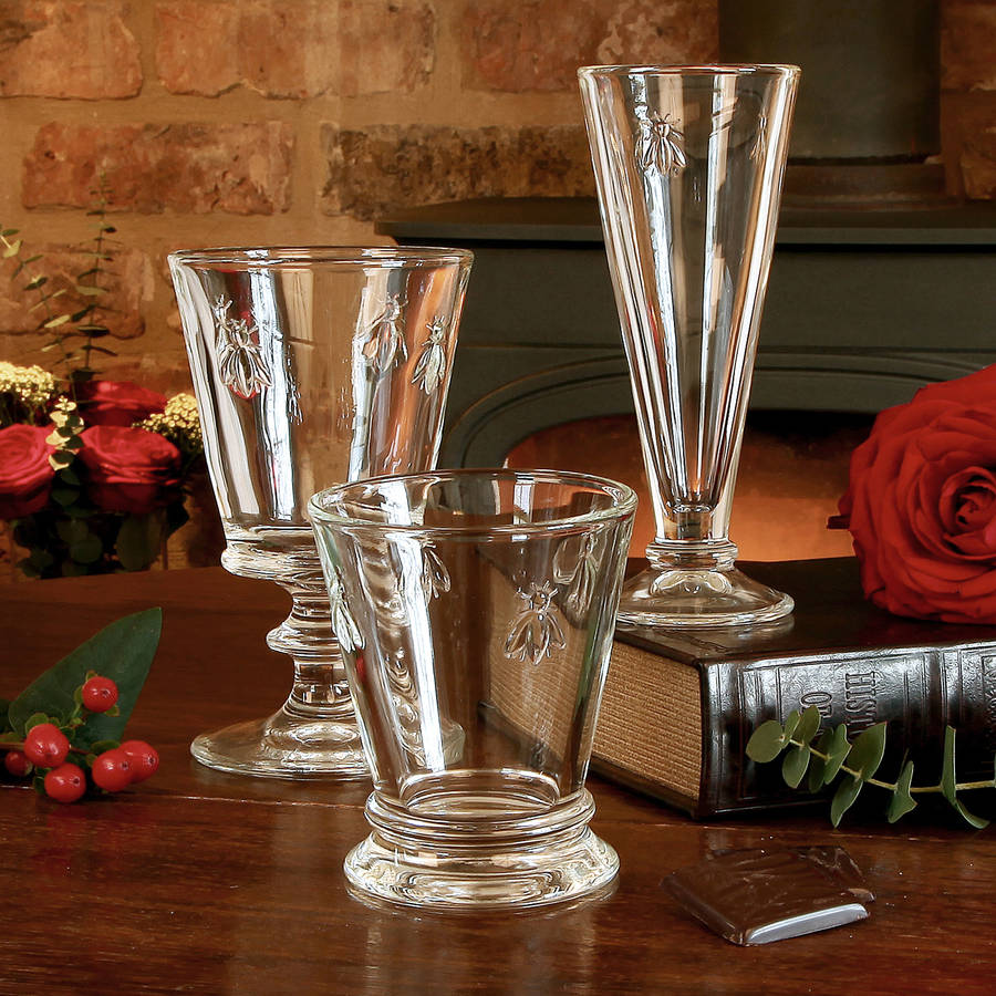 honey bee glassware by dibor