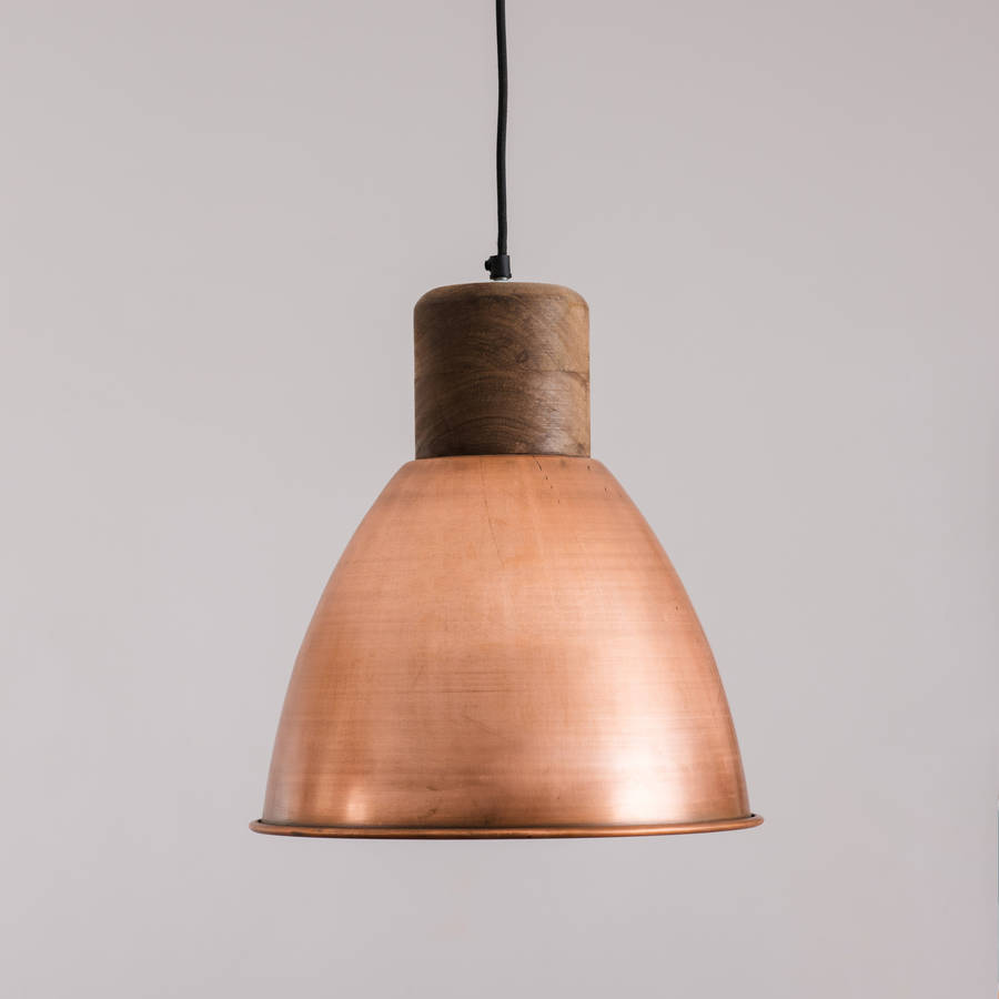 Barn Wood And Copper Pendant By Distinctly Living 